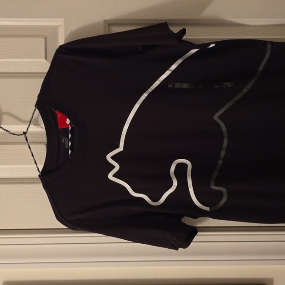 PUMA BRAND SIGNATURE MEN'S BLACK SHORT SLEEVE TEE-SHIRT SIZE MEDIUM - Picture 1 of 14